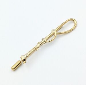Vintage horse whip gold tone stick pin